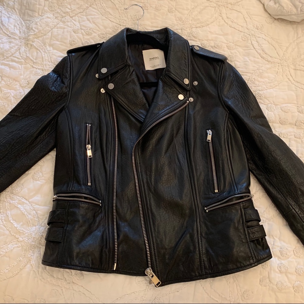COPY - Mango Genuine Leather Biker Jacket